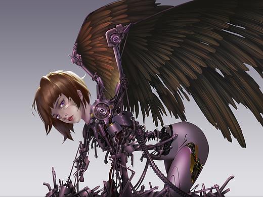 阿丽塔/战斗天使【Alita/Battle Angel】（个人主页-ZMzQ2NTg1ODg=） - 商业插画 - 站酷设计师原一JAMES原创素材 - 站酷ZCOOL