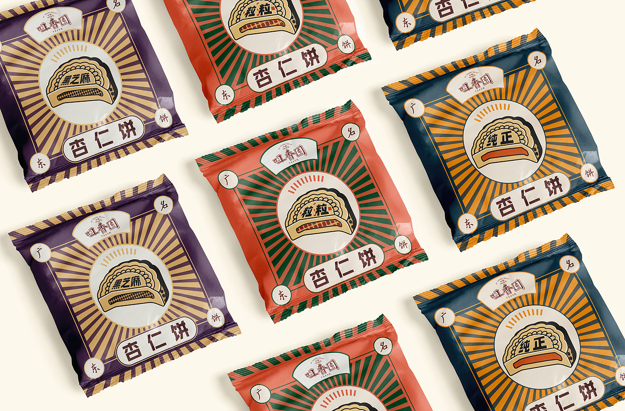 咀香园杏仁饼包装设计