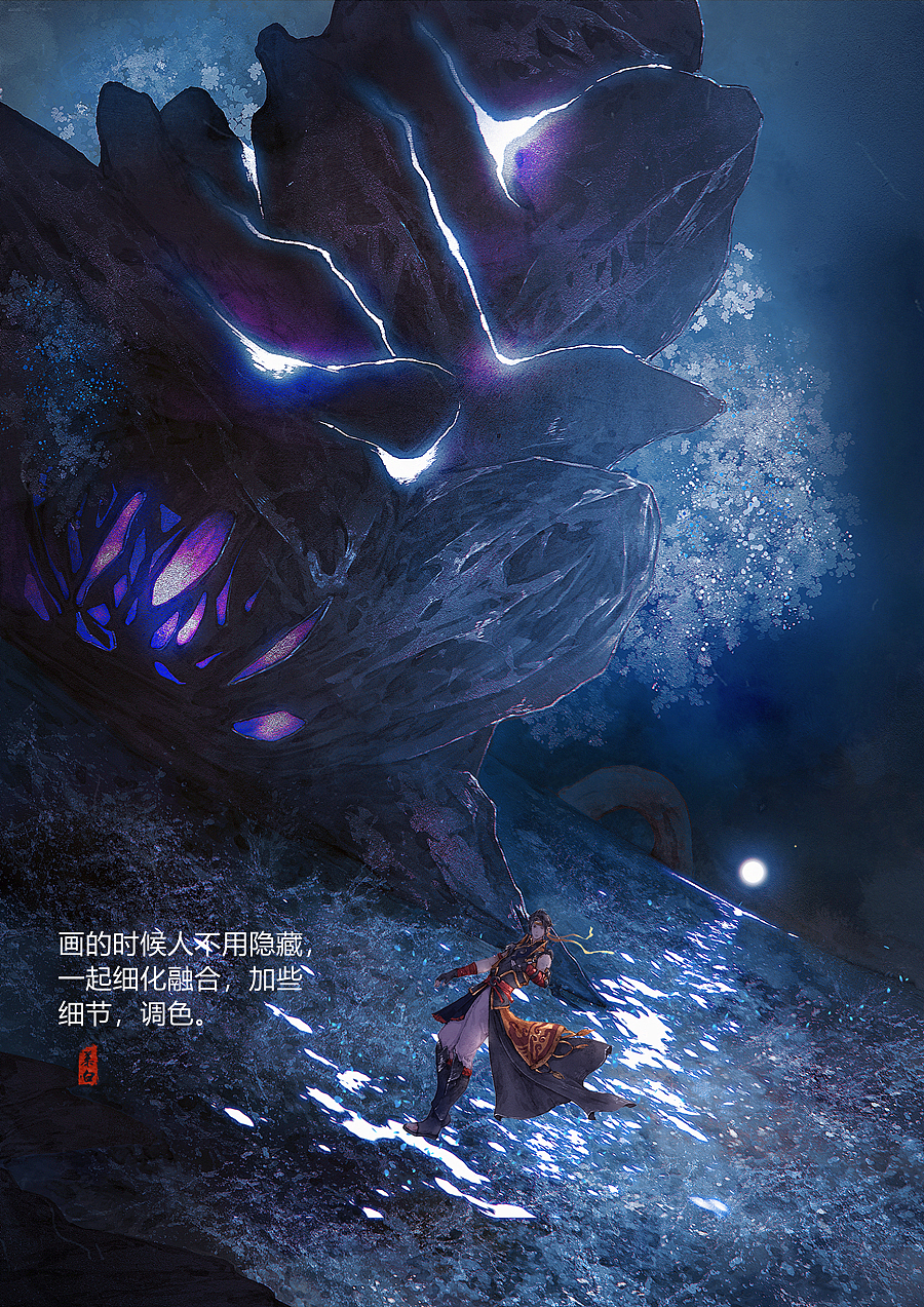 【含绘画过程】王者荣耀—孙策（图ZMjI2NTEzNzM2） - 商业插画 - 站酷设计师慕白__原创素材 - 站酷ZCOOL