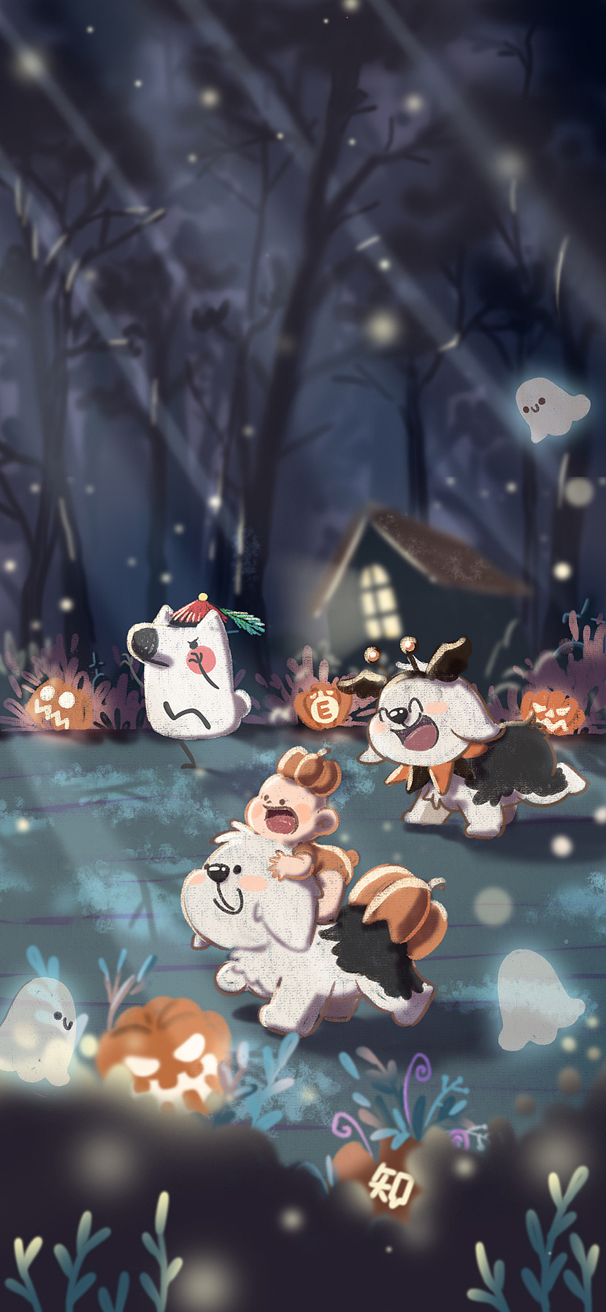 [商稿］万圣节壁纸（图ZMTMyMjE1Mzcy） - 商业插画 - 站酷设计师芥末小E原创素材 - 站酷ZCOOL