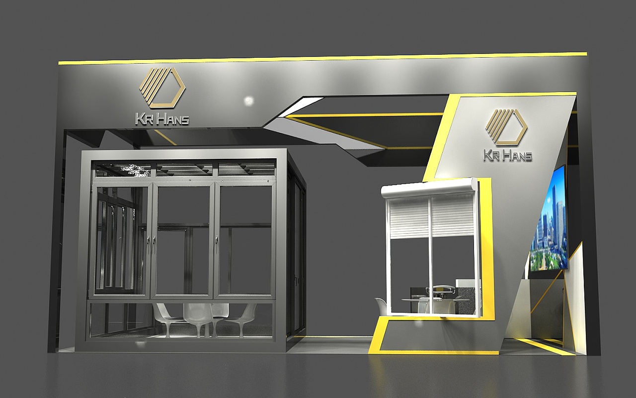 韩国汉狮 门窗展会 展台设计