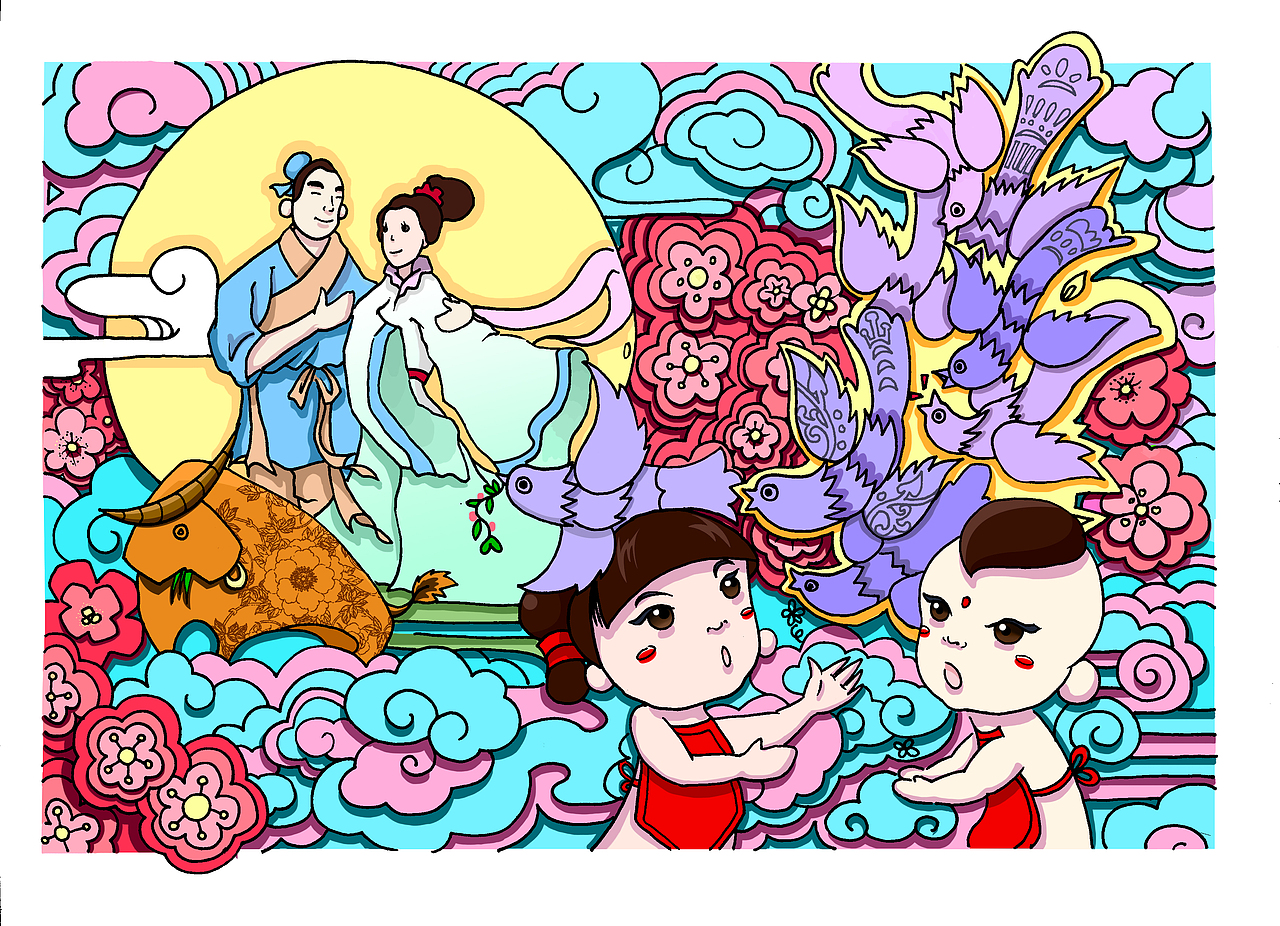中国节（图ZNDY5ODIwMDA=） - 艺术插画 - 站酷设计师iiiiipod原创素材 - 站酷ZCOOL