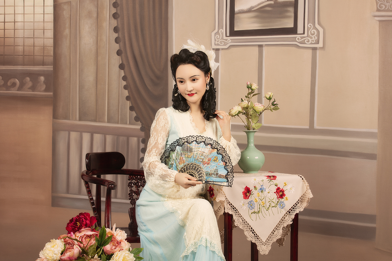 民国贵族名媛-古着小礼服