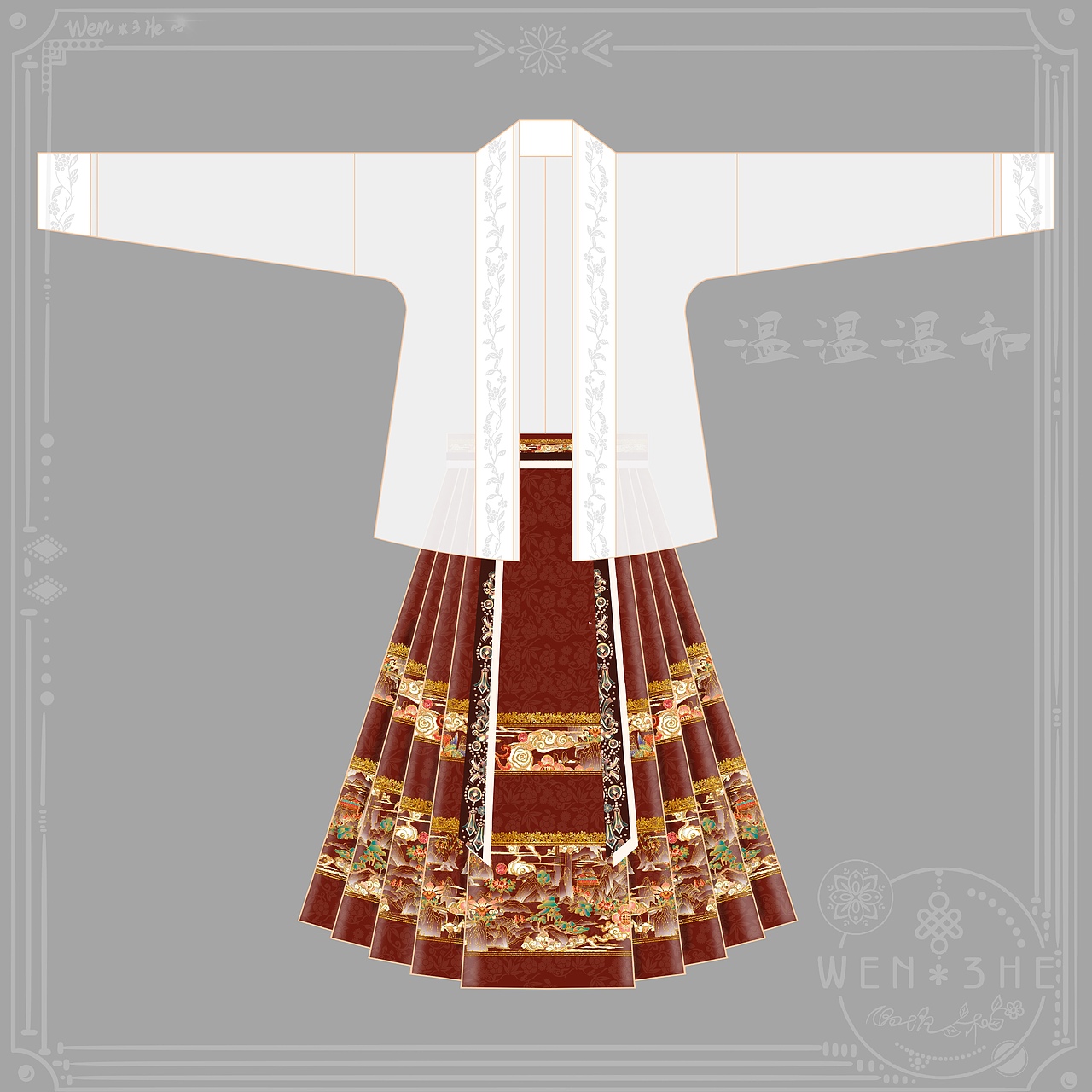 汉服设计稿│同步更新与记录-4（图ZMzQyOTE0NTI4） - 传统/民族服饰 - 站酷设计师鱼团的小猫们原创素材 - 站酷ZCOOL