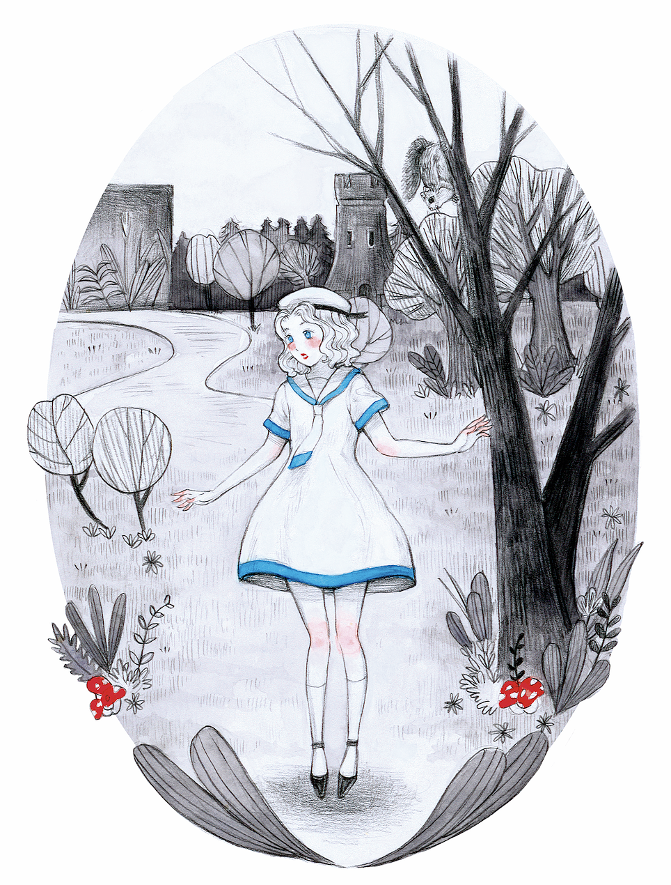 原创绘本｜爱丽丝与镜中的红皇后（图ZMzAzMTg1NjU2） - 绘本 - 站酷设计师YUMES原创素材 - 站酷ZCOOL