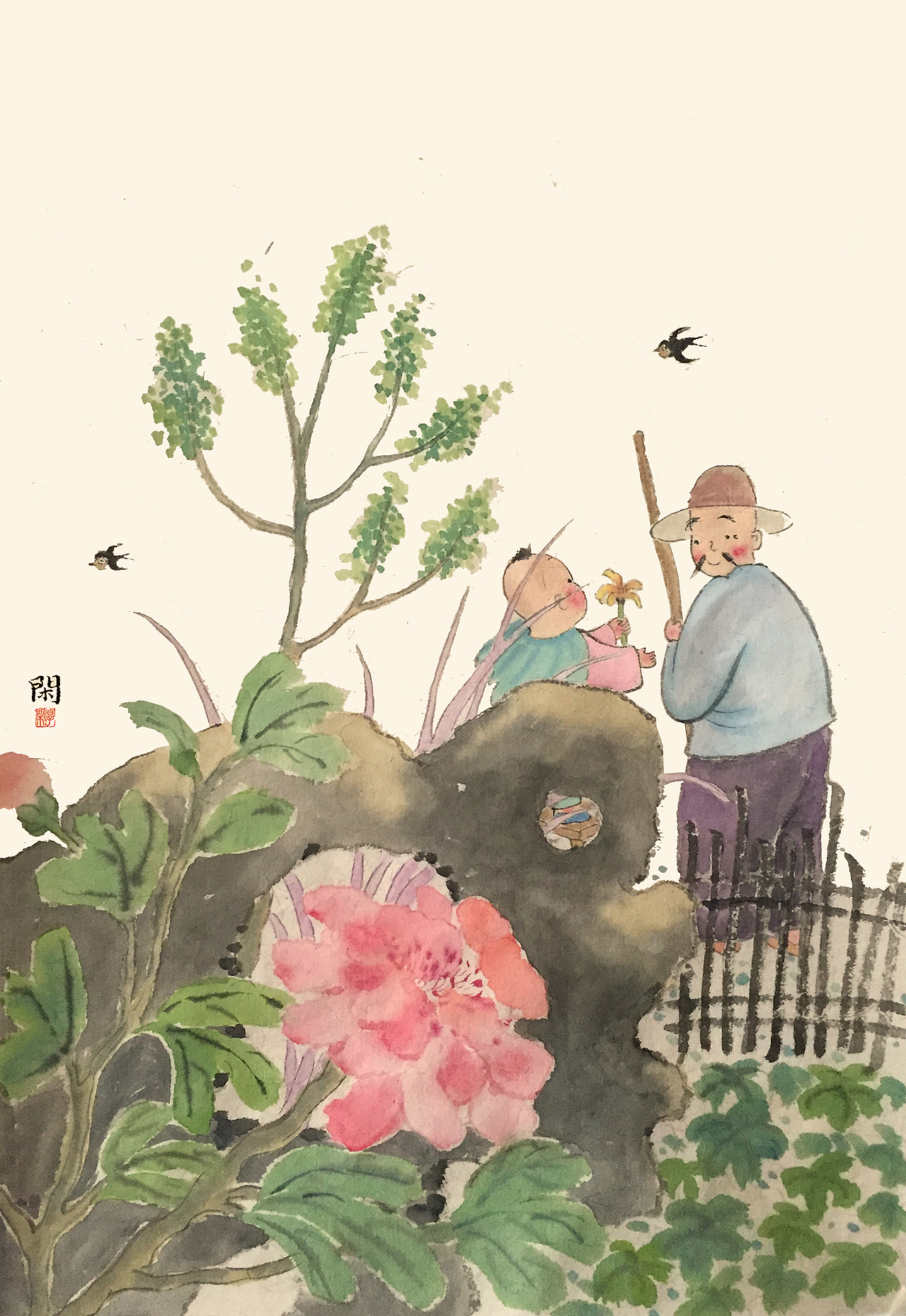 燕子飞时（图ZMjUyNjE2NjY4） - 艺术插画 - 站酷设计师厚闲原创素材 - 站酷ZCOOL