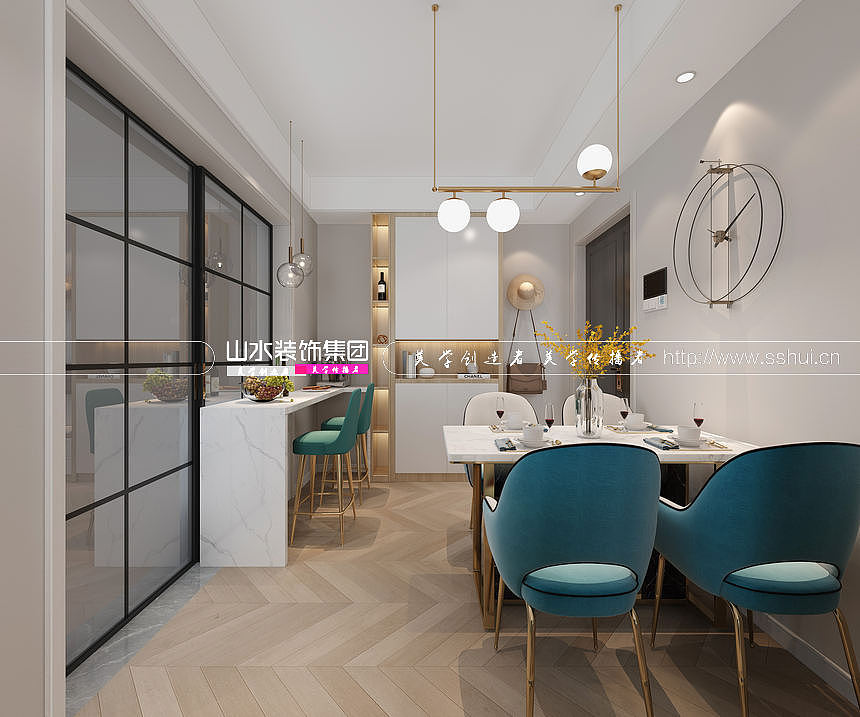 金科·海昱东方118平方北欧装修效果图