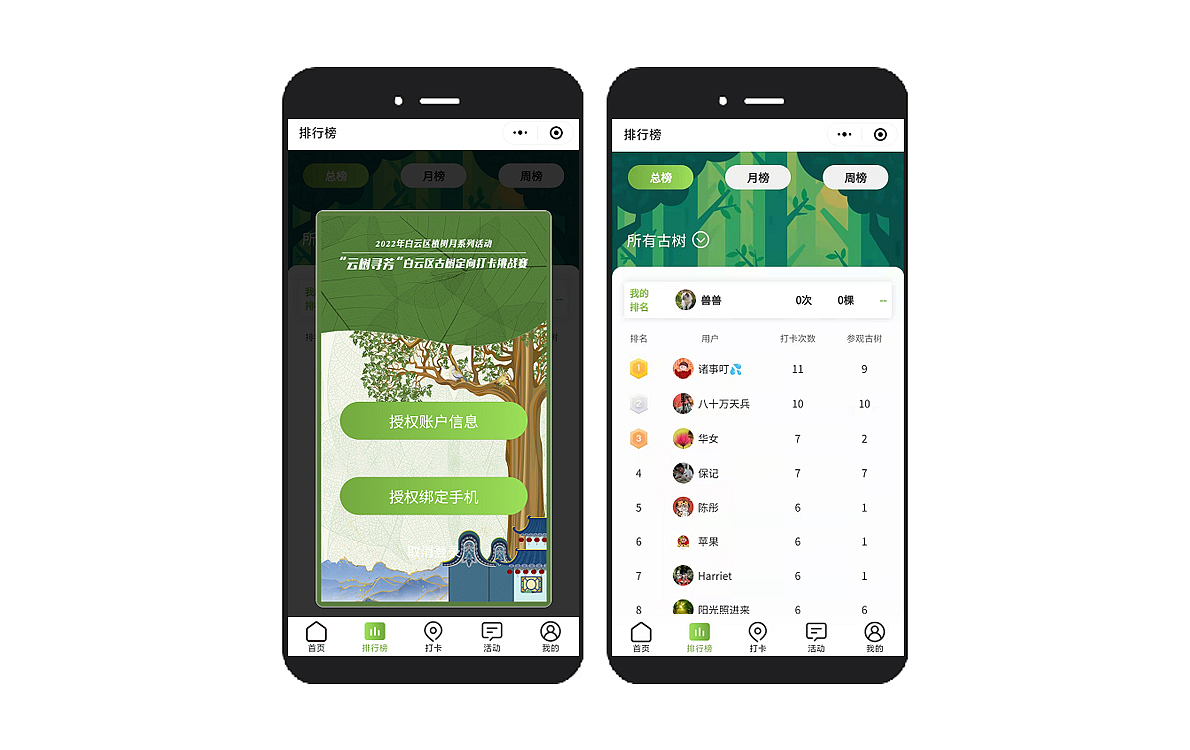 植树活动:白云区2022古树名木生态定向赛