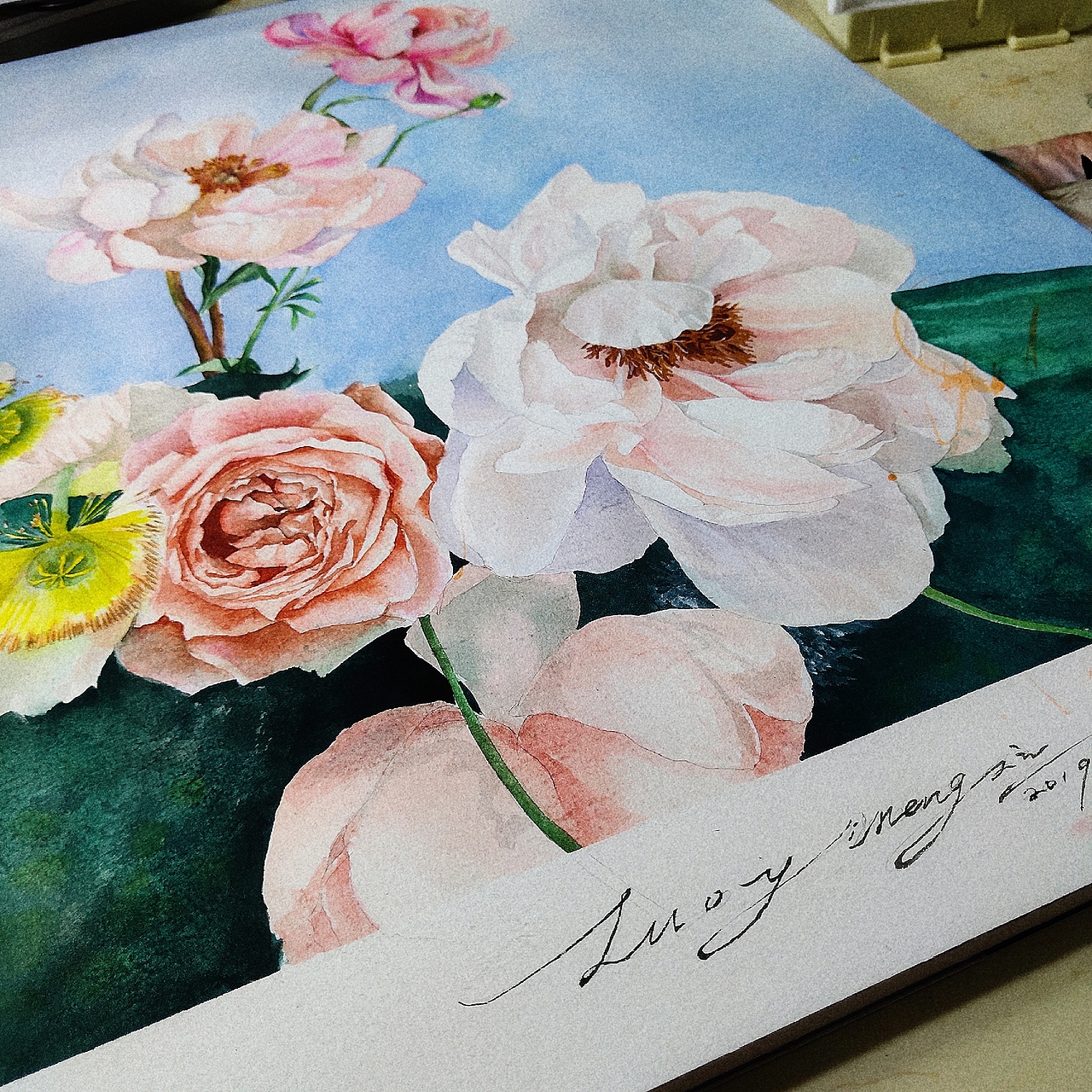 水彩花卉四开|纯艺术|绘画|是梦兮啊_原创作品-站酷(zcool)