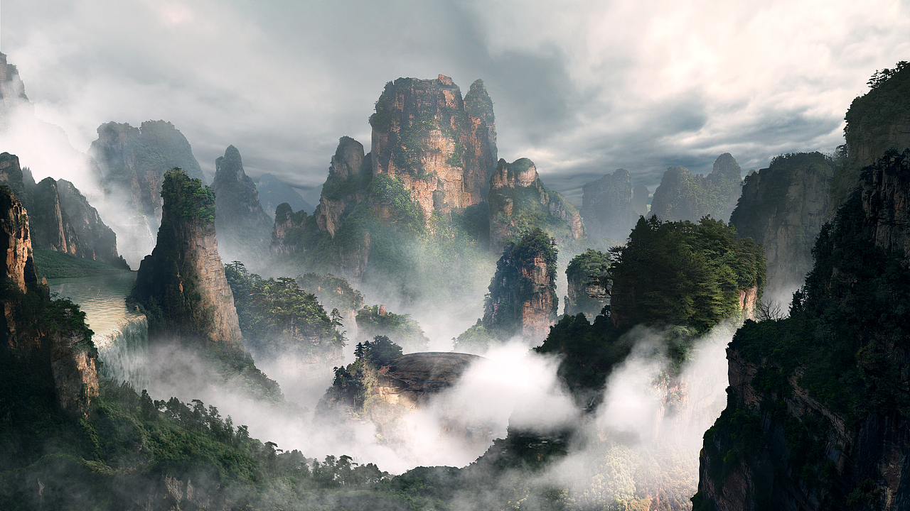 matte painting数字绘景一个练习（图ZMTE4MjIzMTAw） - 影视后期 - 站酷设计师ajean原创素材 - 站酷ZCOOL