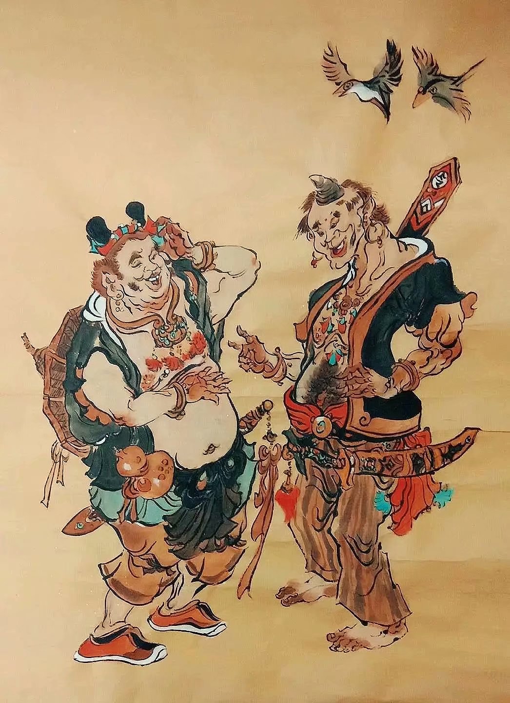 【不定时更新】临摹陈岱青老师西游记工笔重彩造像（图ZMjE0NDI4OTQ0） - 绘画 - 站酷设计师雪原野鹤原创素材 - 站酷ZCOOL