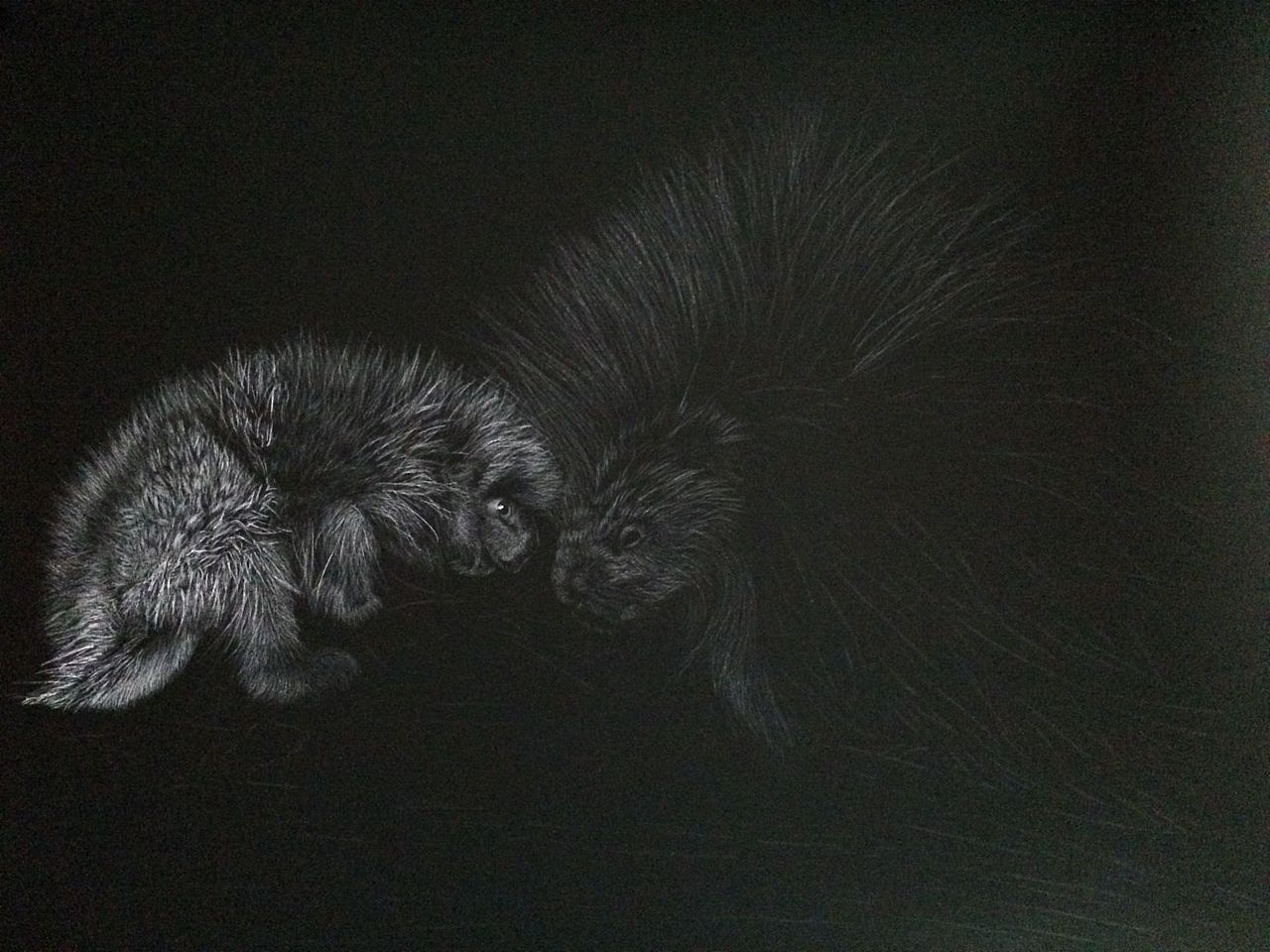 李子哥动物亲子系列刮画《遇见》（图ZMzU2MDU4Mjk2） - 绘画 - 站酷设计师李子哥原创素材 - 站酷ZCOOL