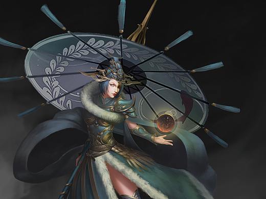 打伞的妹子~~\("▔□▔)/