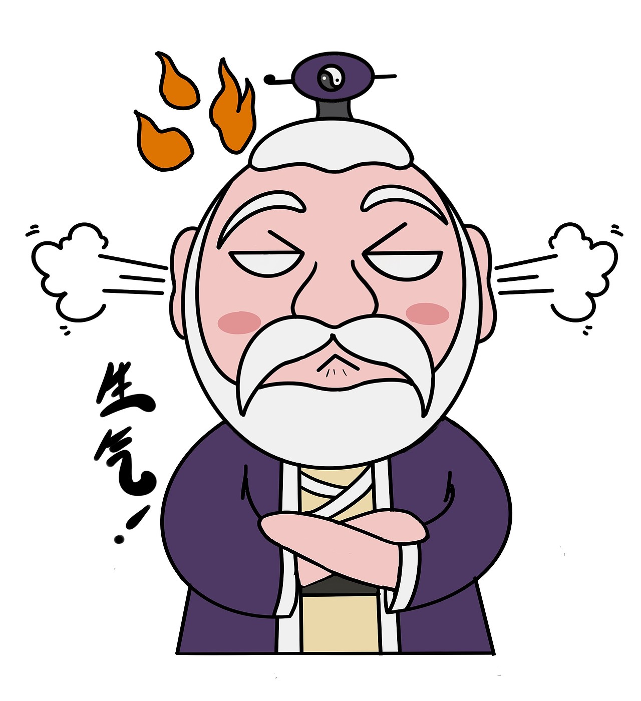 老子卡通形象及表情包设计