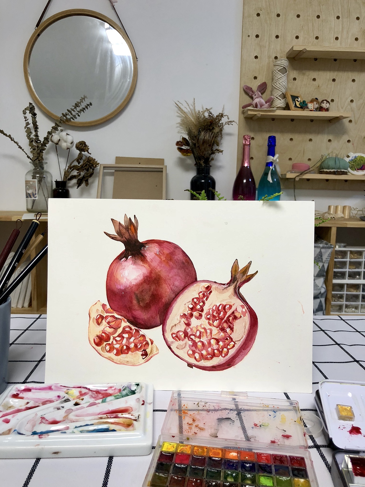 水彩水果练习 水彩石榴（图ZMTczMTAxNzM2） - 创作习作 - 站酷设计师阿椒椒椒原创素材 - 站酷ZCOOL