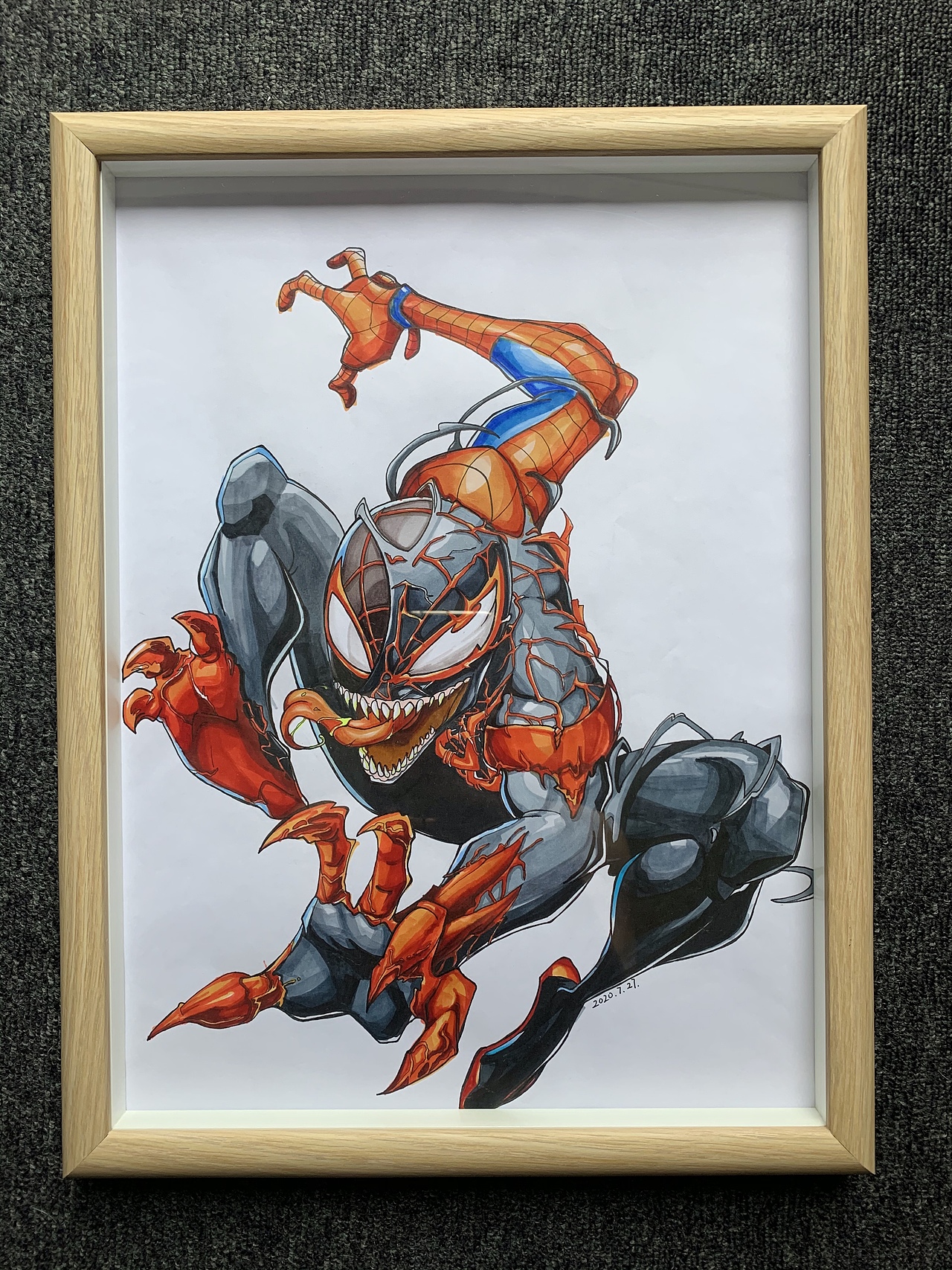 手绘毒液蜘蛛侠