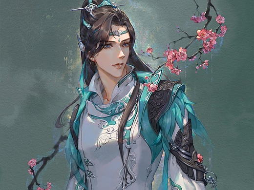 剑网3长歌门成男择芳套立绘