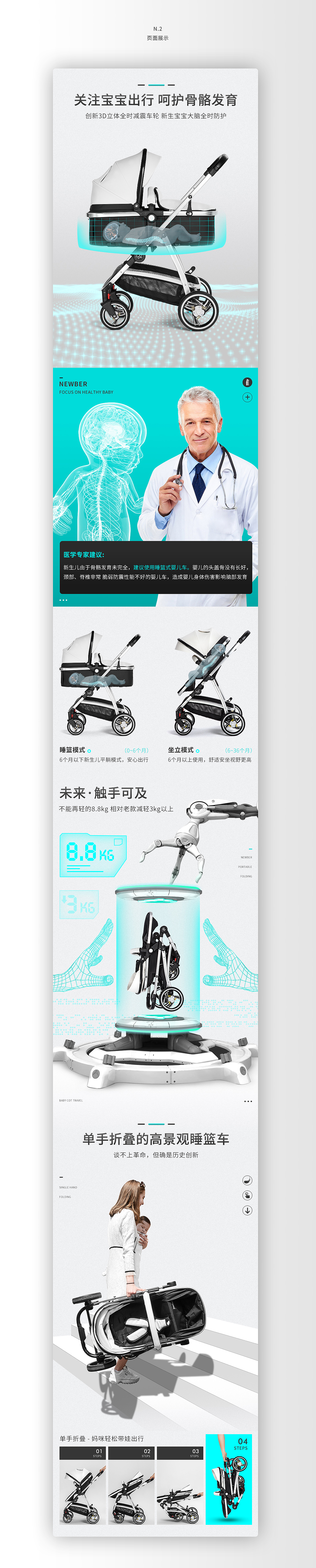 黑白两款推车详情（图ZMTI1OTQ0NzY4） - 电商 - 站酷设计师王灬大葱原创素材 - 站酷ZCOOL