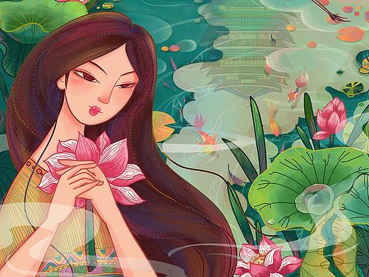 如梦令（个人主页-ZNDk0ODI5NjQ=） - 商业插画 - 站酷设计师东小夏原创素材 - 站酷ZCOOL