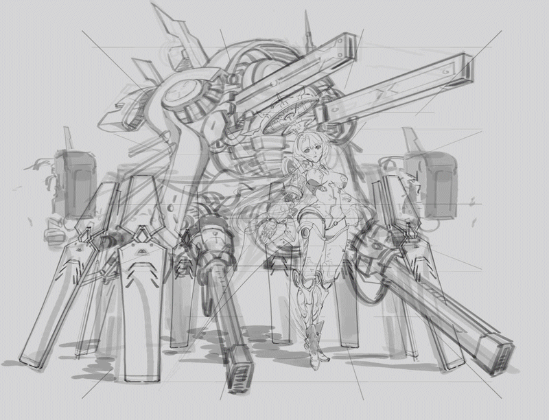 二次元立绘《机械少女》附过程（图ZMTk3OTQxOTY4） - 商业插画 - 站酷设计师少侠一炷香ol原创素材 - 站酷ZCOOL