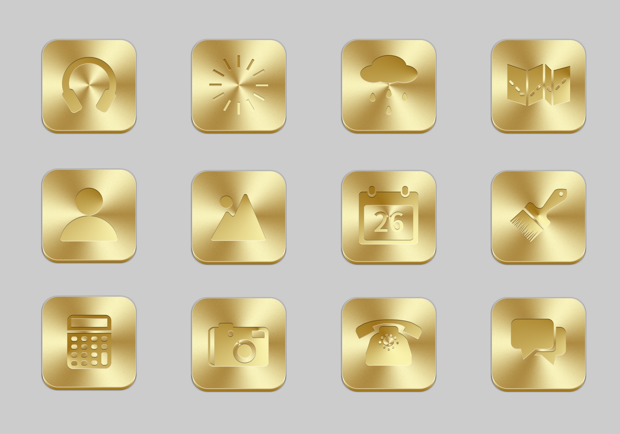 拟物金属质感图标