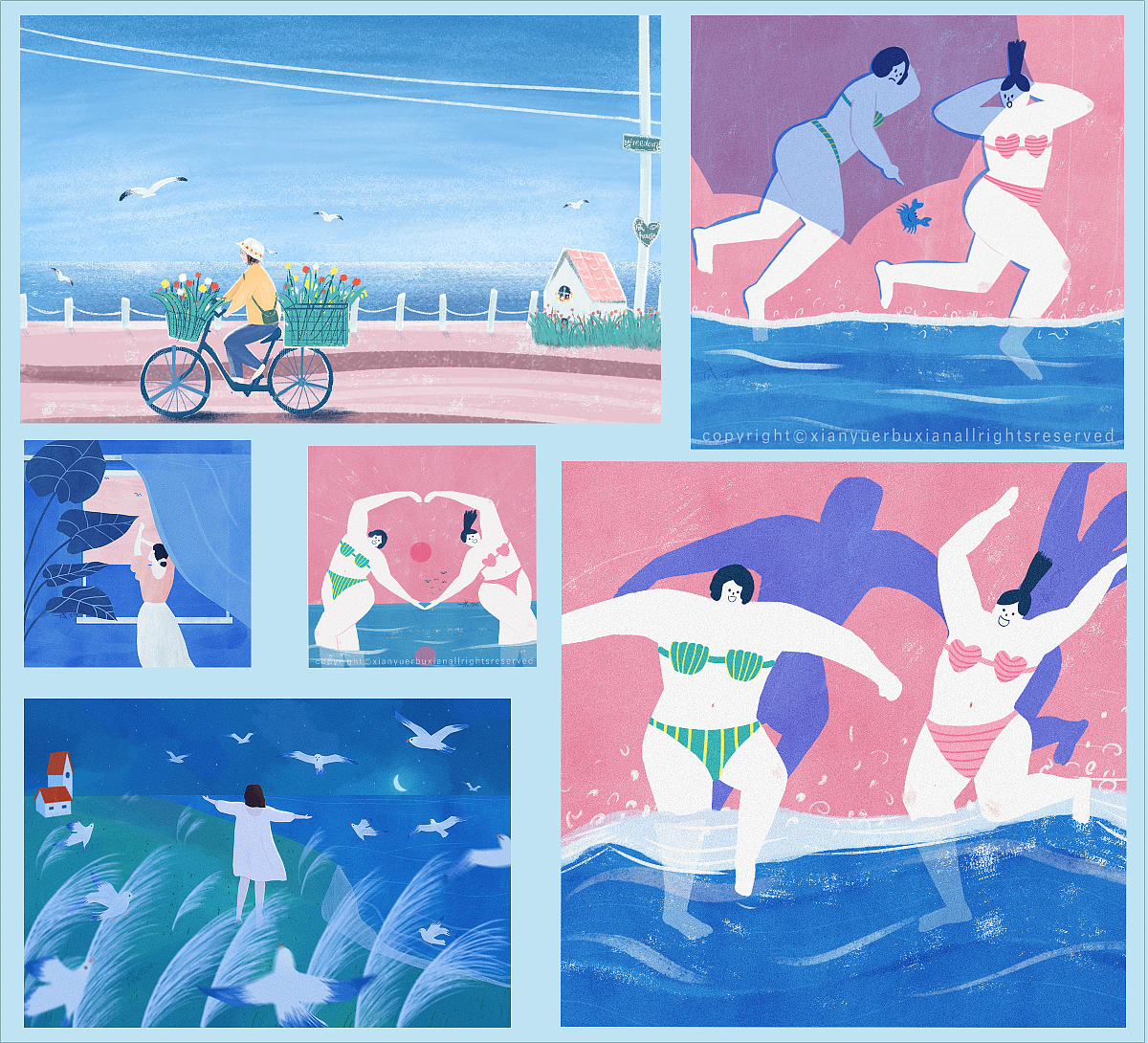 2019绘画总结（图ZMTkxNzIxNTMy） - 商业插画 - 站酷设计师咸鱼儿不闲原创素材 - 站酷ZCOOL