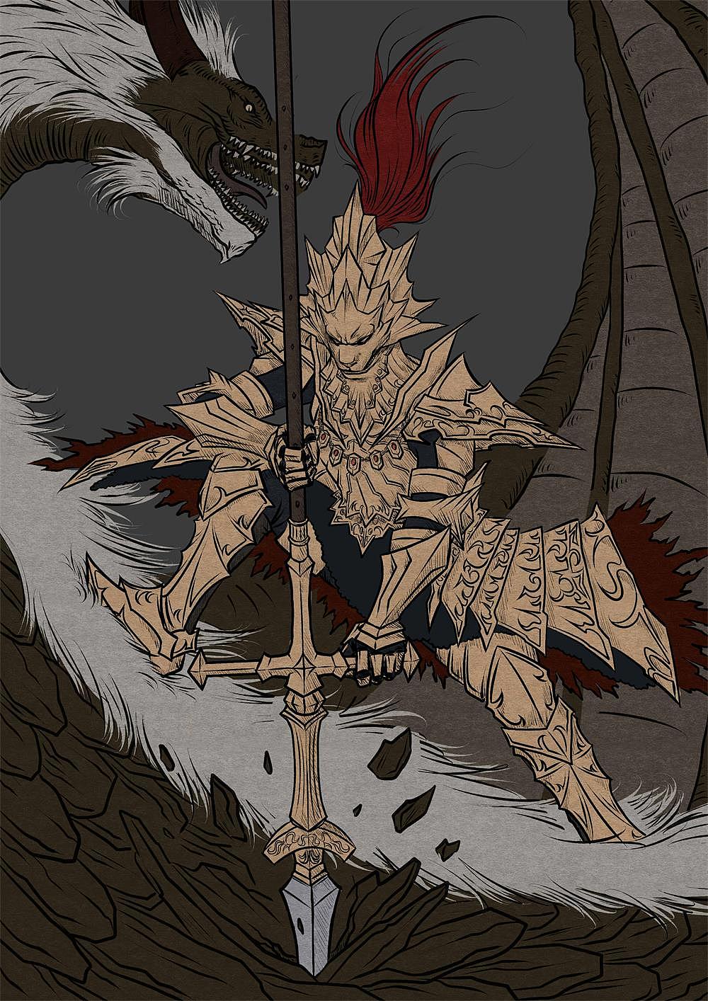 黑暗之魂王下四骑士龙狩翁斯坦