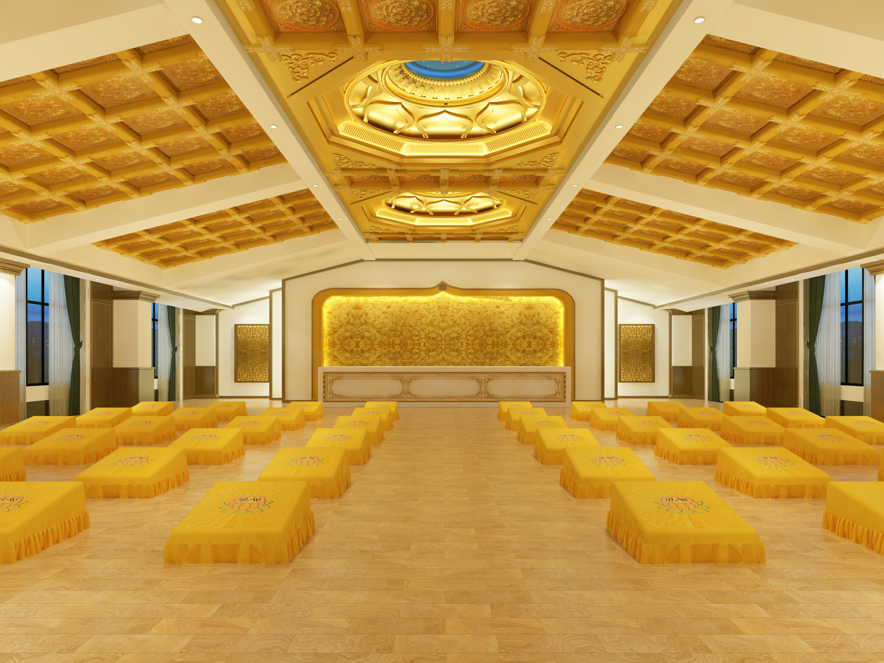 佛堂吊顶寺庙天花吊顶装修材料仿古装饰材料