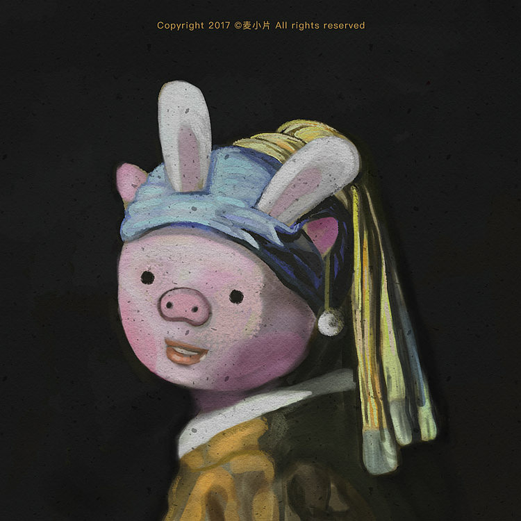 Maomao猪和经典名画们（图ZNzgyMDM3NjQ=） - 创作习作 - 站酷设计师麦小片NN原创素材 - 站酷ZCOOL