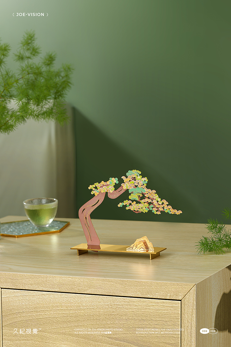 “难得放松”手心花道-盆景款摆件