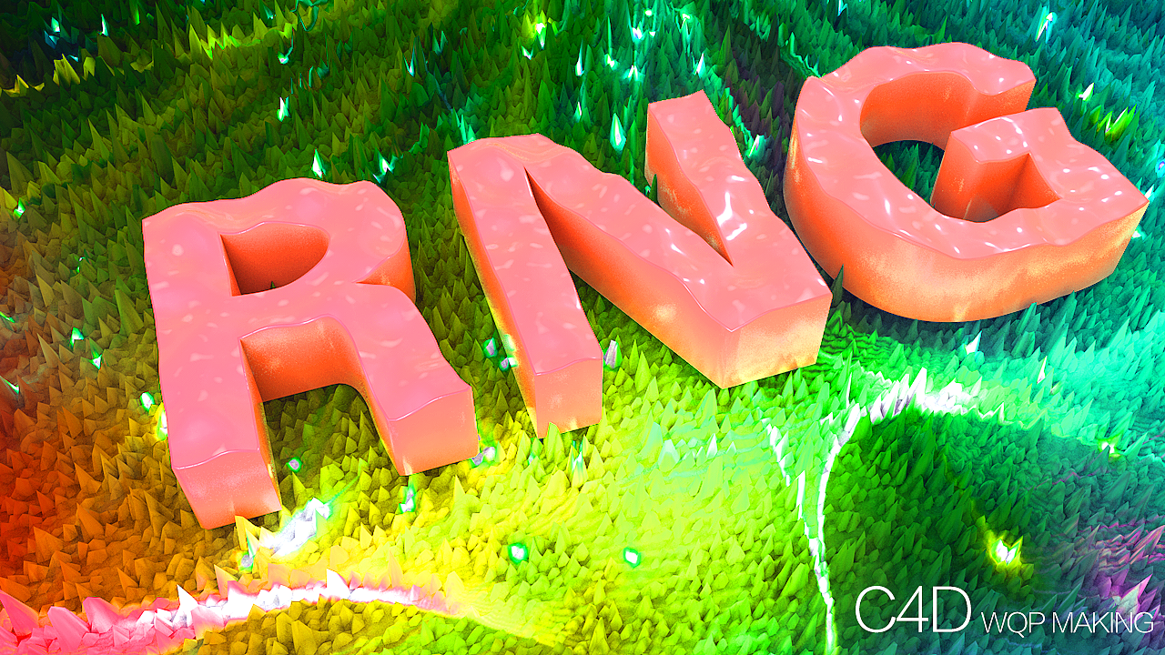 C4D特效字体  C4D波浪字体制作  3D字体制作