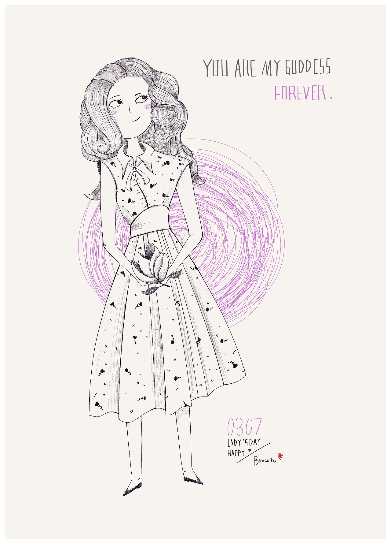 【女生节】To My Goddess（三部曲）（图ZMTA3MDI5MTIw） - 创作习作 - 站酷设计师Browniu原创素材 - 站酷ZCOOL