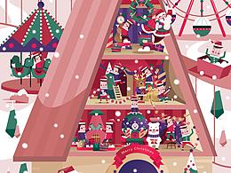 🎄圣诞插画海报