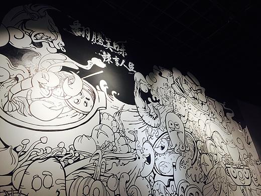辣翻火锅-墙绘插画创作