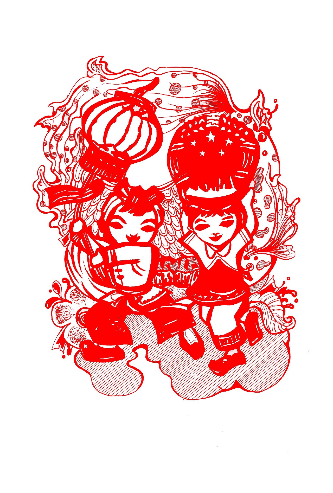 《风情万种》——插画创作（图ZMTQ1OTgzNDI4） - 艺术插画 - 站酷设计师LqSheila原创素材 - 站酷ZCOOL