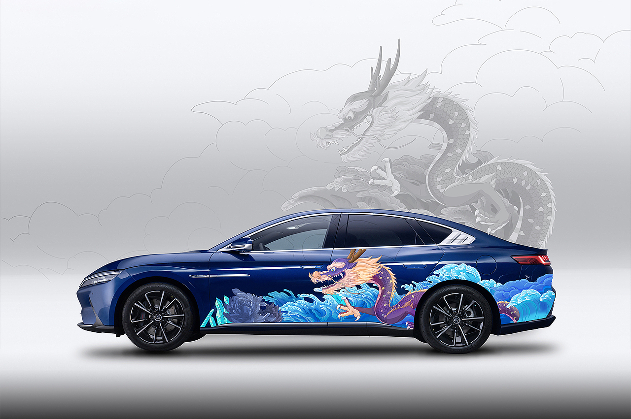 站酷 x 比亚迪 虎啸龙吟（图ZMjkwMjY1MDQ0） - 图案 - 站酷设计师哈塔奇原创素材 - 站酷ZCOOL