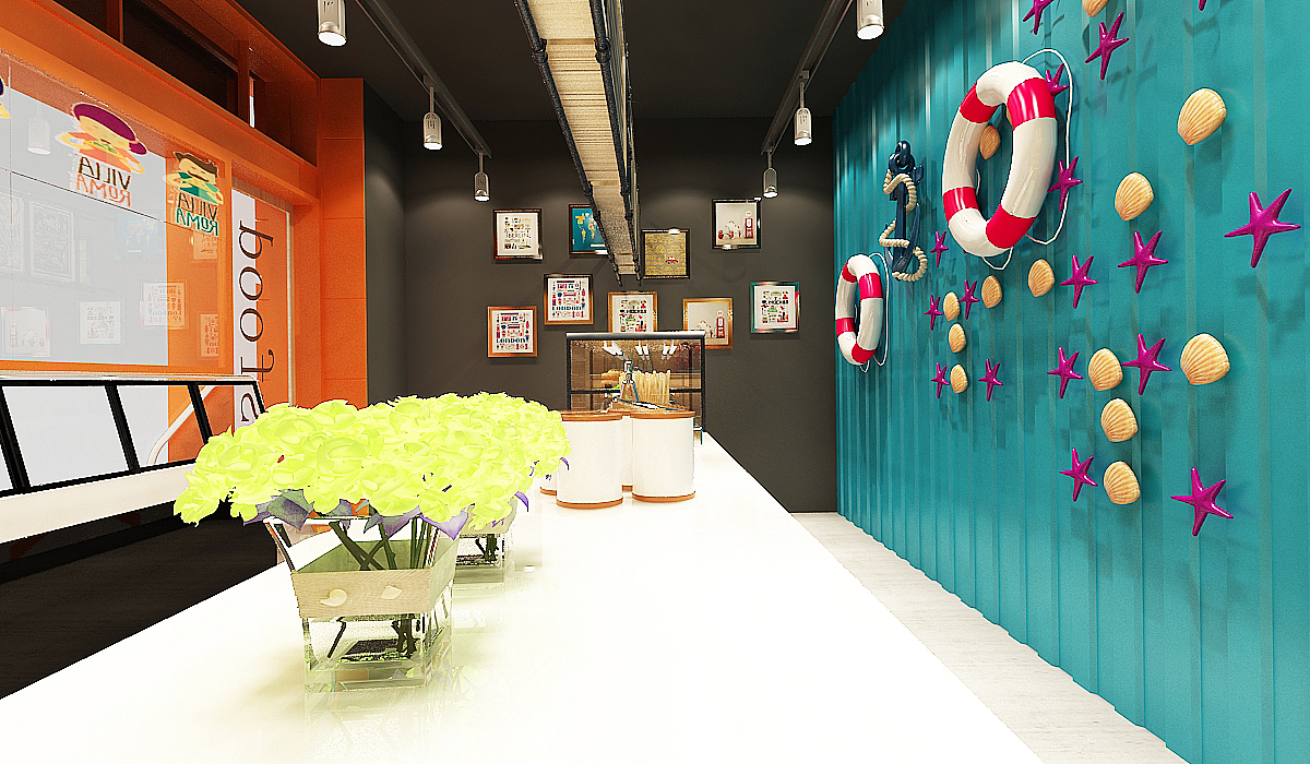 麻辣小海鲜 店面效果图（图ZMTE2MTI2NzA4） - 家装设计 - 站酷设计师星空工作室原创素材 - 站酷ZCOOL