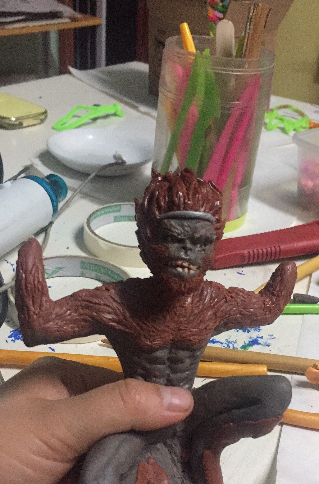 軟陶《大袁王》（圖ZNzE2NDEyOTI=） - 其他手工藝 - 站酷設(shè)計(jì)師小藝姐姐原創(chuàng)素材 - 站酷ZCOOL