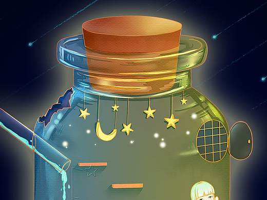 生活 · 就像一个注水的瓶子（个人主页-ZNDM0NjgxMjQ=） - 商业插画 - 站酷设计师郭蝈GUO原创素材 - 站酷ZCOOL