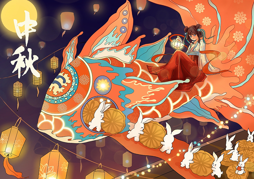 长灯莹夜（图ZMzQ5MjY3OTk2） - 商业插画 - 站酷设计师于哩原创素材 - 站酷ZCOOL
