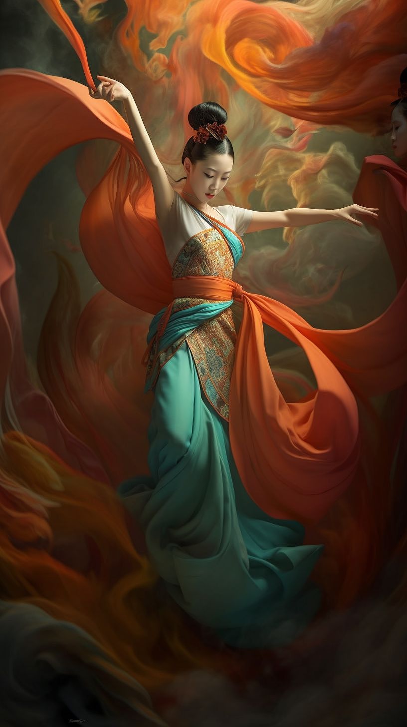 敦煌飞天（图ZMzM3NzE5NTg4） - 艺术插画 - 站酷设计师慶先生原创素材 - 站酷ZCOOL