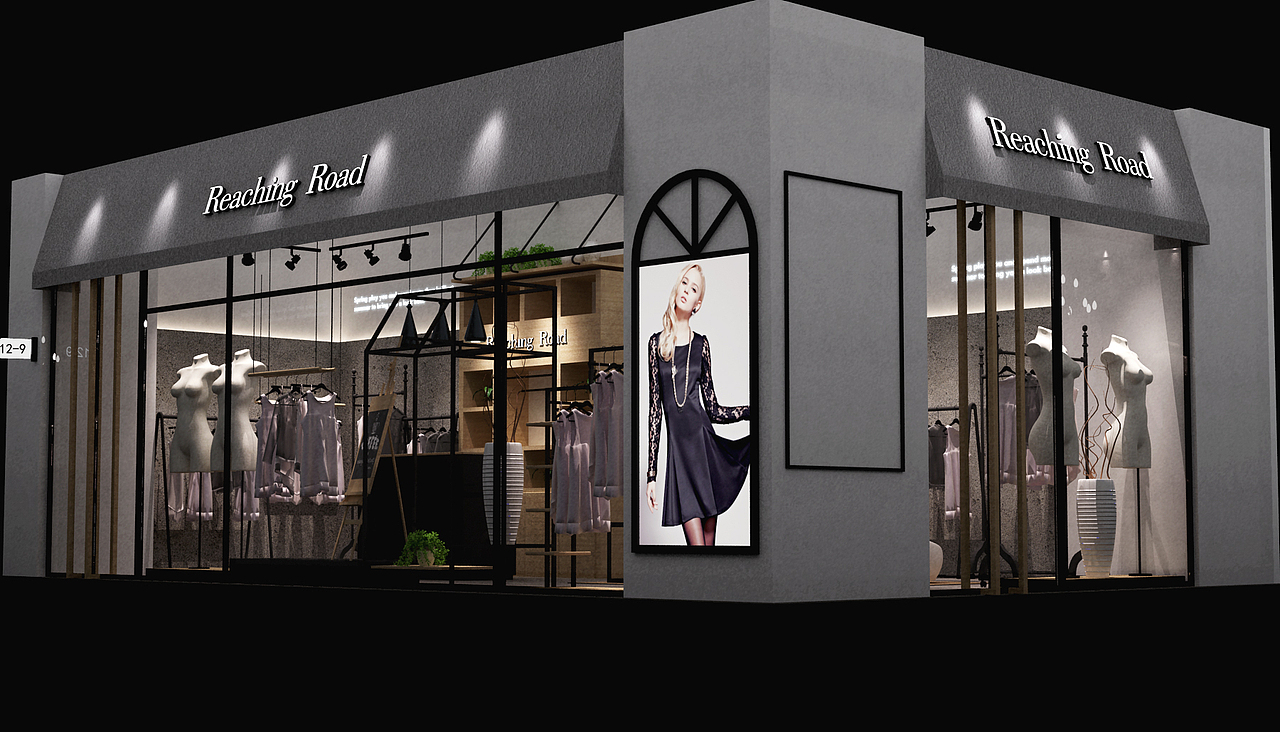 服装店空间设计（图ZNjM4ODAxMDA=） - 家装设计 - 站酷设计师戎上先生原创素材 - 站酷ZCOOL