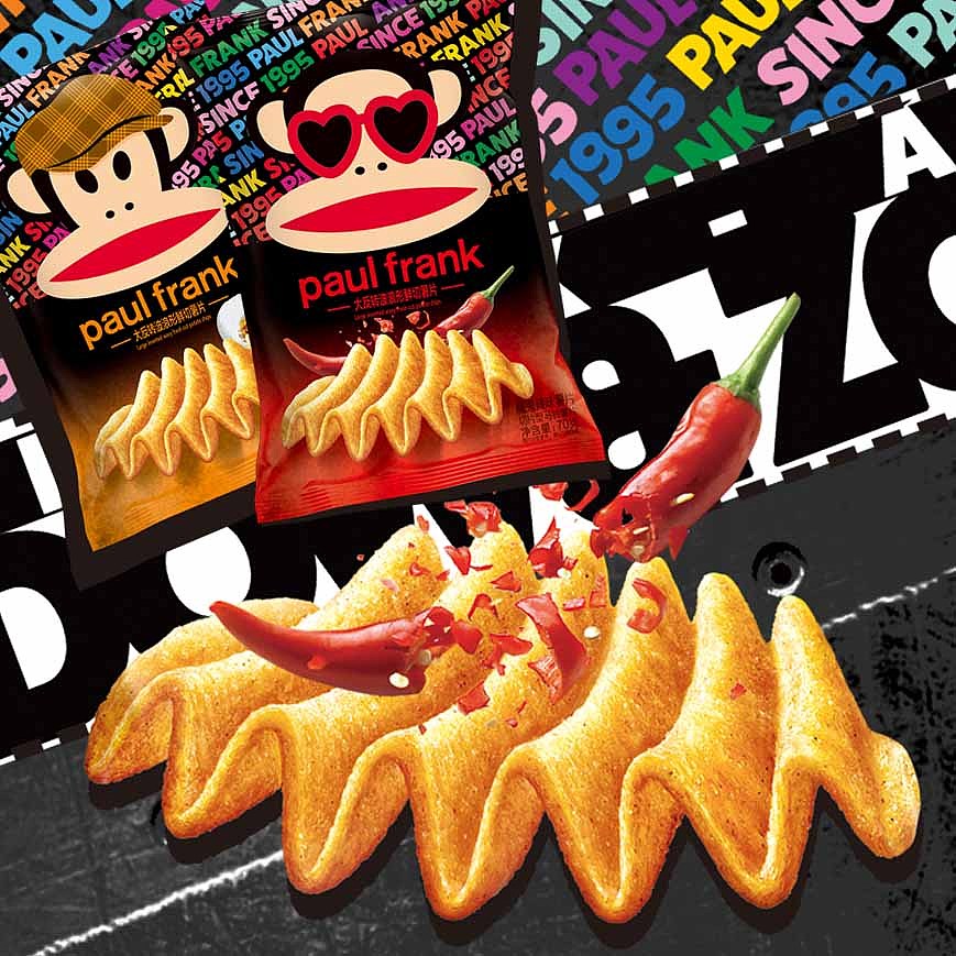 汇合案例｜paul frank大嘴猴~大波浪薯片（图ZMTQyOTQ2NDA0） - 品牌 - 站酷设计师汇合品牌原创素材 - 站酷ZCOOL
