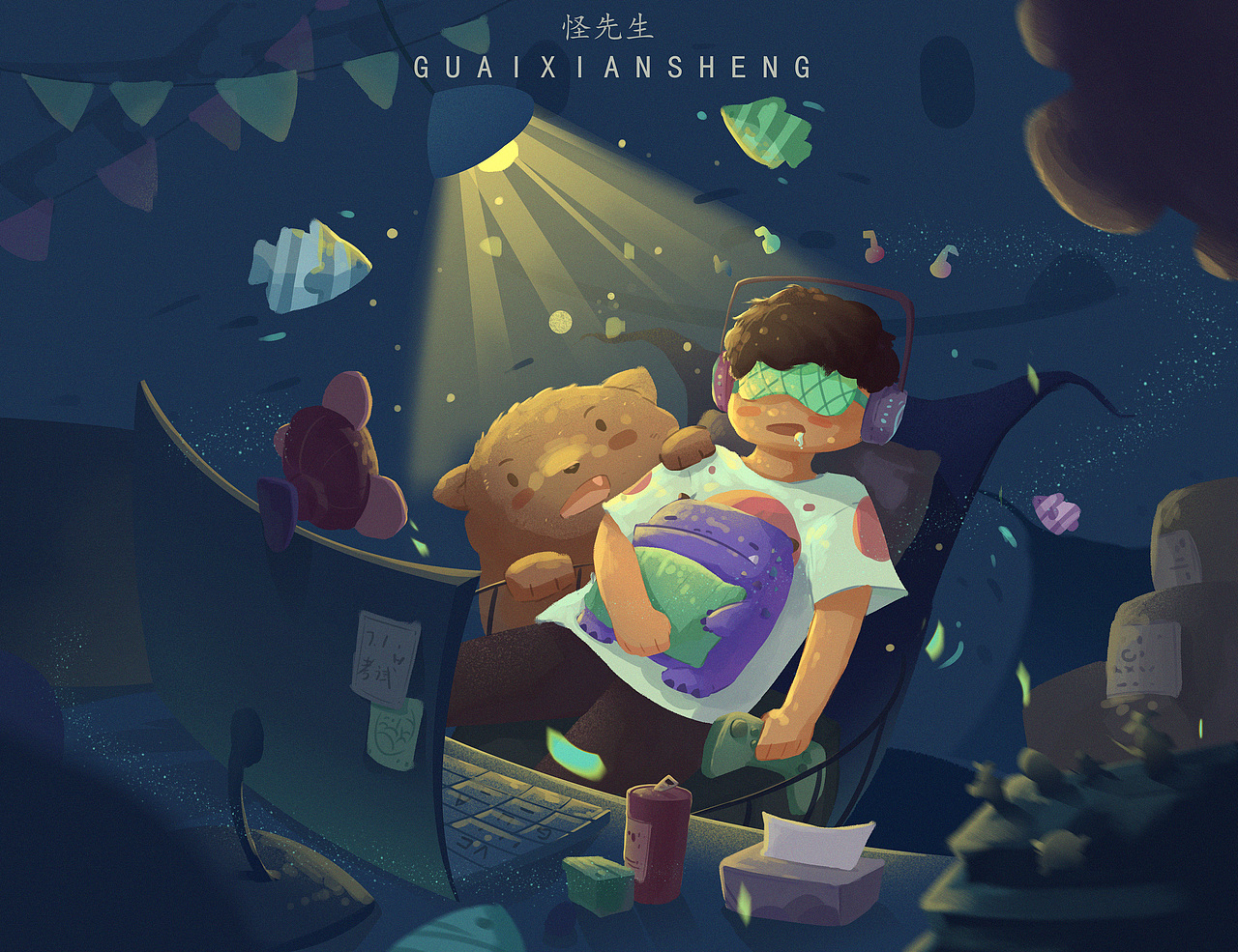 熬夜（图ZMjYwMTQ1NjI4） - 创作习作 - 站酷设计师插画师怪先生原创素材 - 站酷ZCOOL