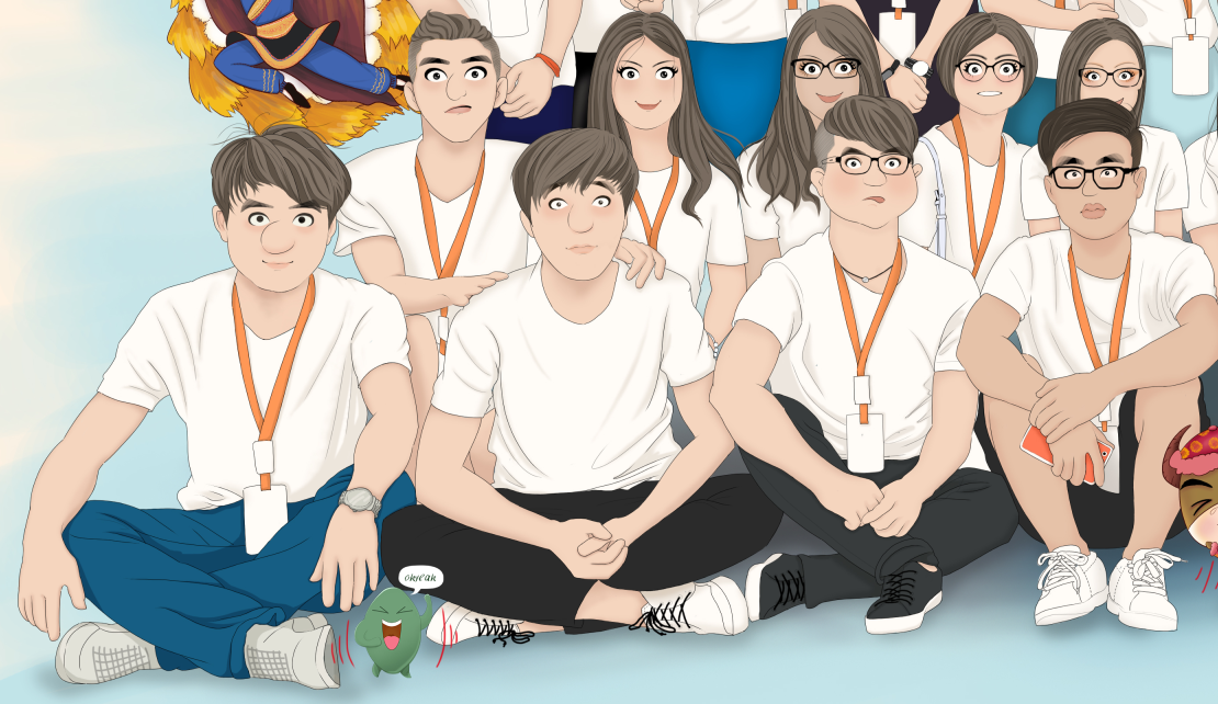 周年庆集体照|插画|创作习作|阿尤优素福_原创作品-站酷zcool