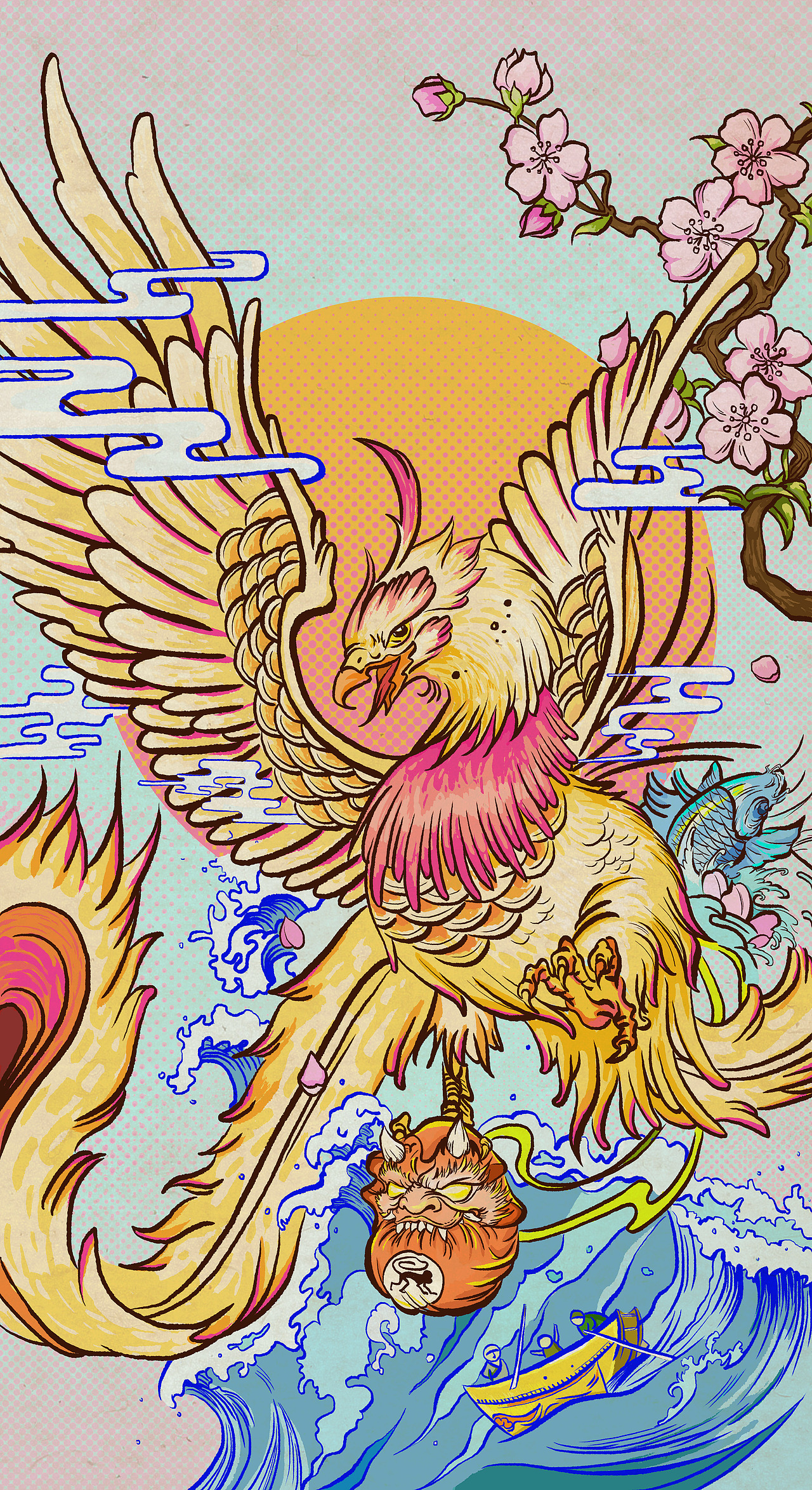 乘风破浪大金鸡,桃花鸿运滚滚来!