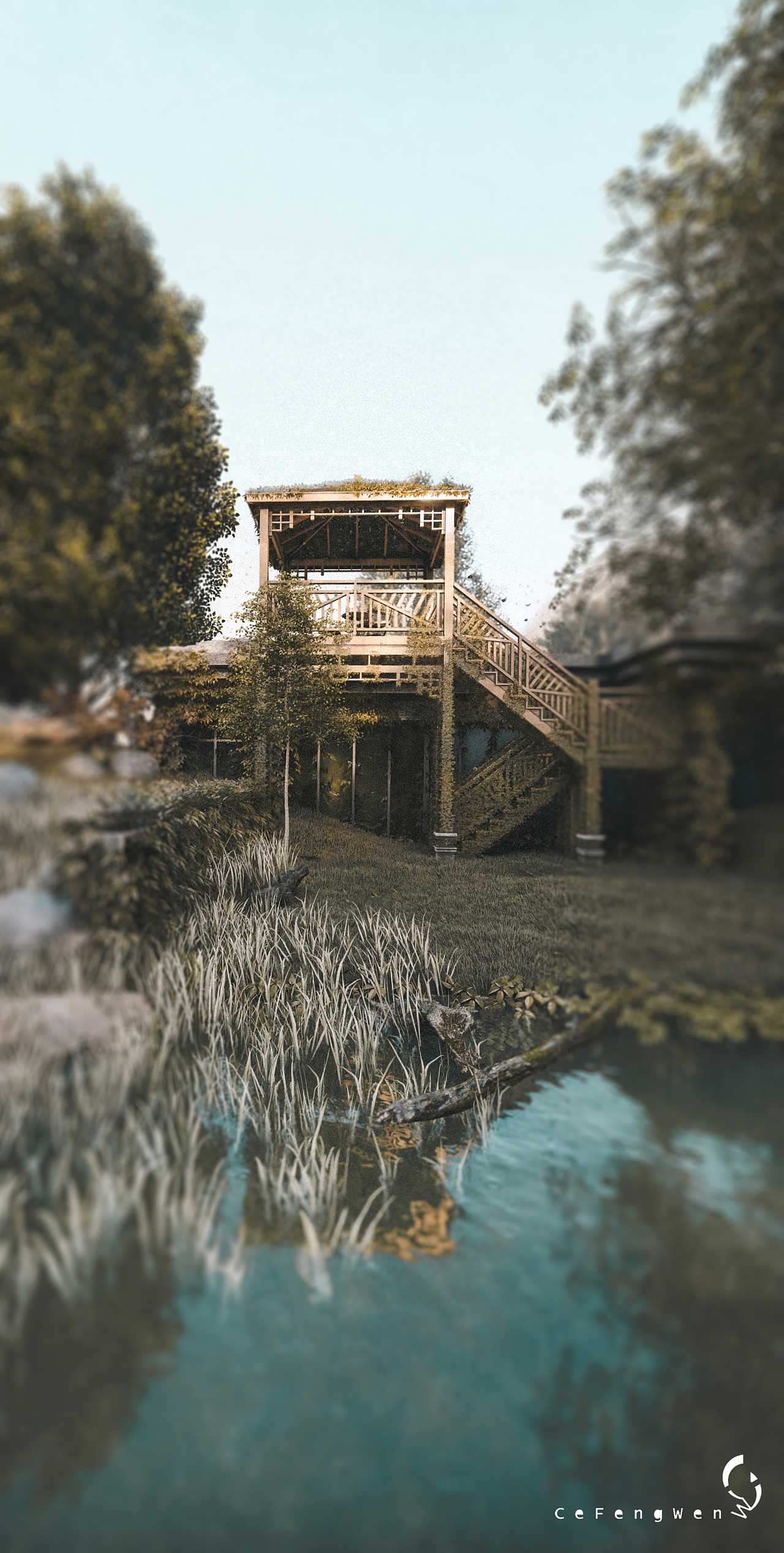 《雨林小屋》（图ZMjQxNDg0MDI4） - 场景 - 站酷设计师侧疯文原创素材 - 站酷ZCOOL