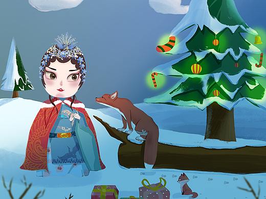 圣誕快樂(lè)（個(gè)人主頁(yè)-ZNTA0MjExMzY=） - 創(chuàng)作習(xí)作 - 站酷設(shè)計(jì)師堅(jiān)持畫(huà)畫(huà)的樂(lè)樂(lè)原創(chuàng)素材 - 站酷ZCOOL