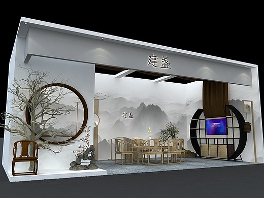 中式风格建盏展位