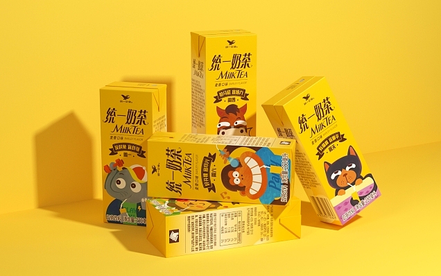 思湃|统一麦香奶茶动物星期包